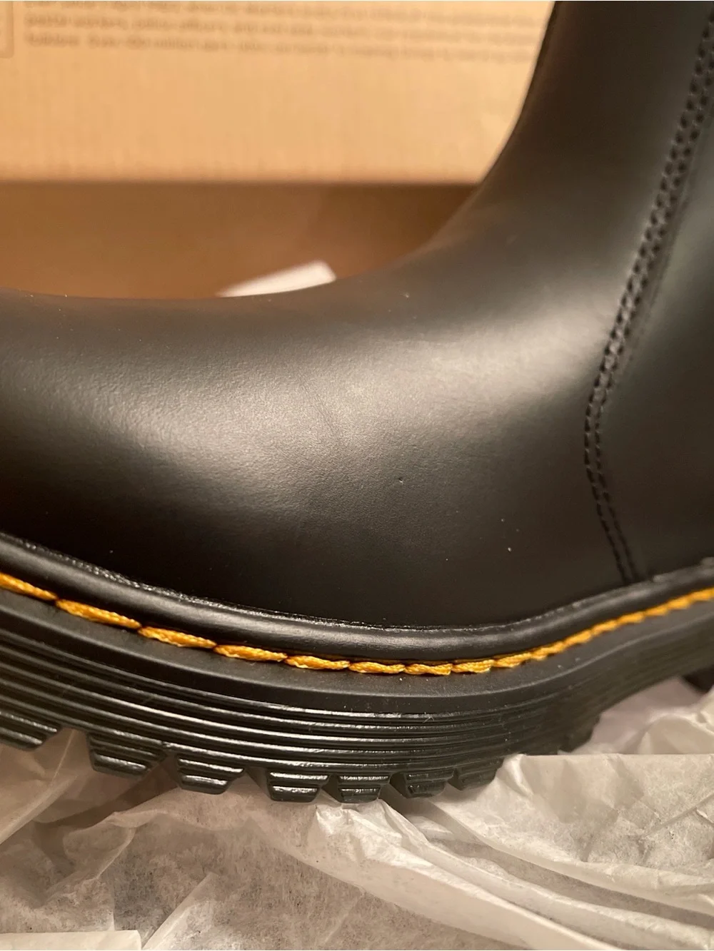 Dr. Martens Black Kids Leonore J Boots with White Polka Dots